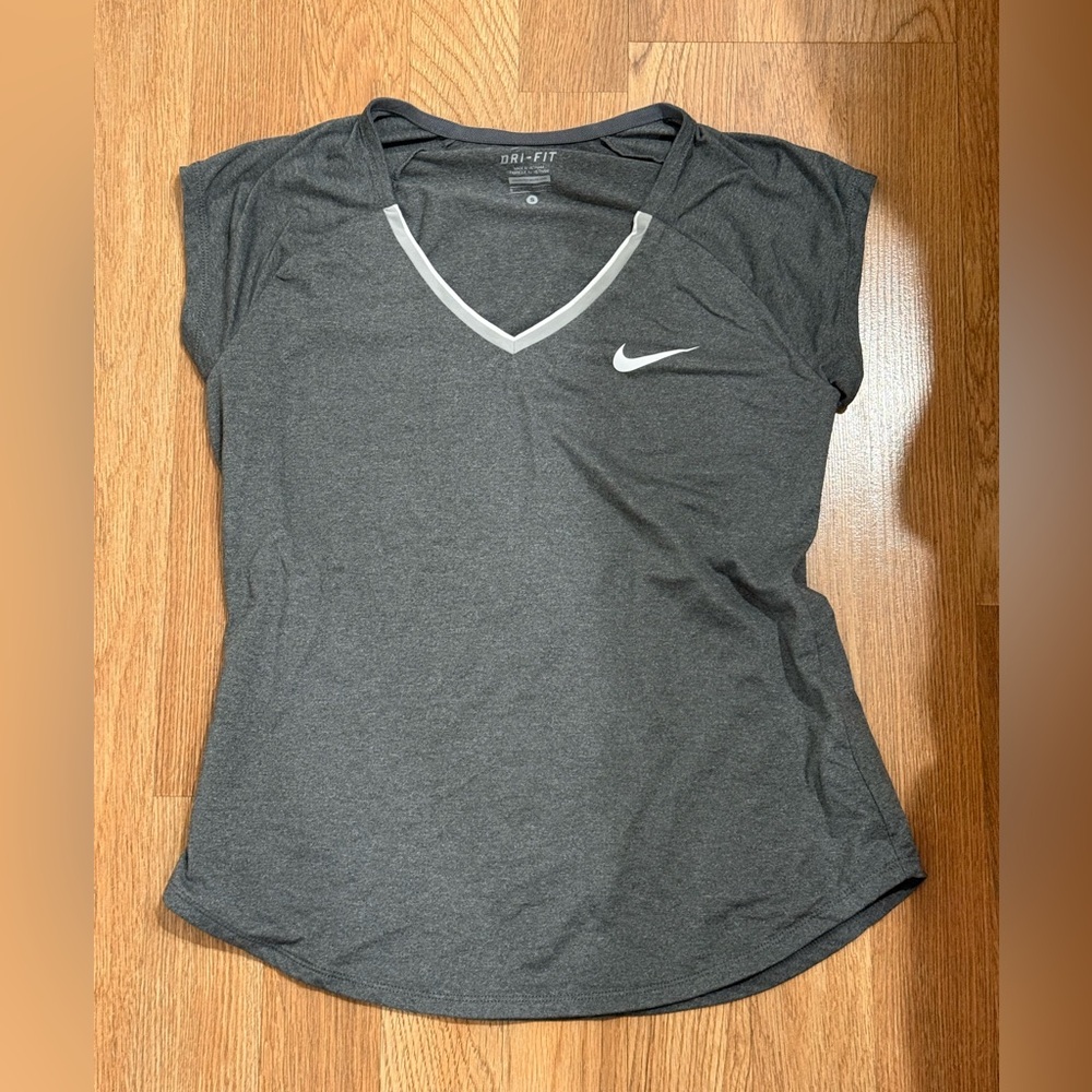 Nike Women's Charcoal V-Neck Tee